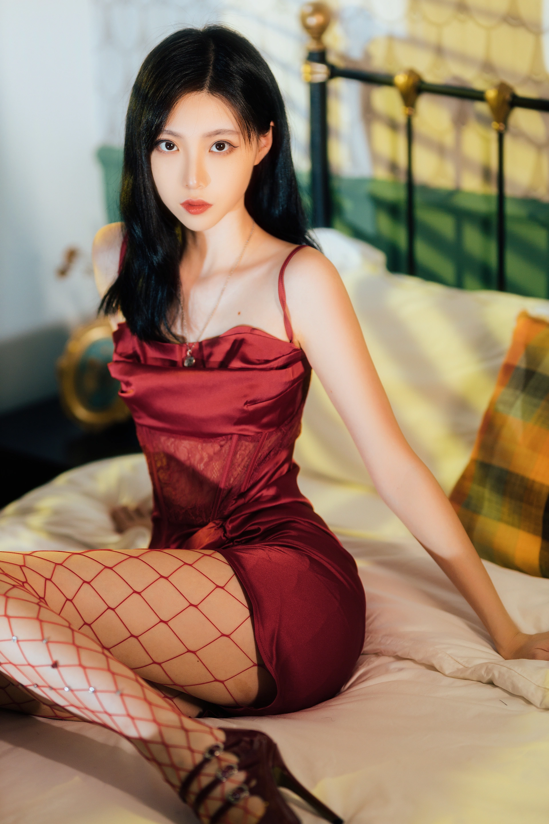 许岚LAN - NO.21 网袜红裙 2