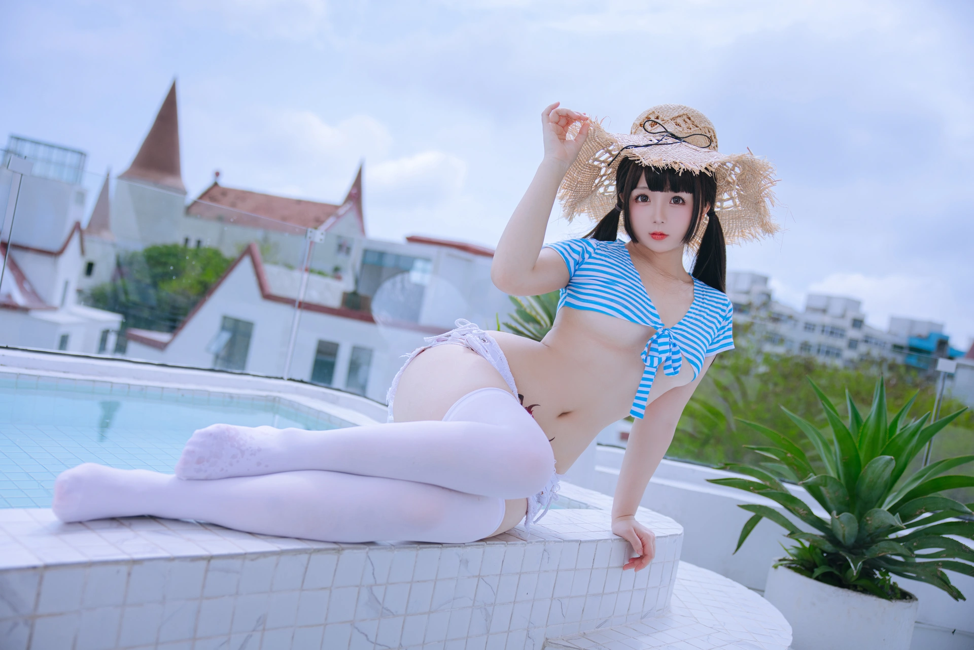 日奈娇 NO.137 蓝白条 1