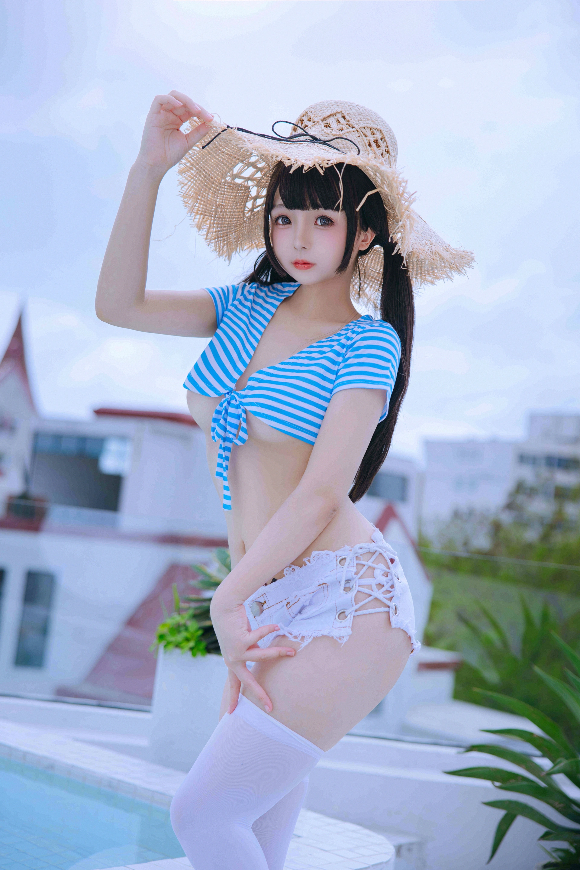 日奈娇 NO.137 蓝白条 2