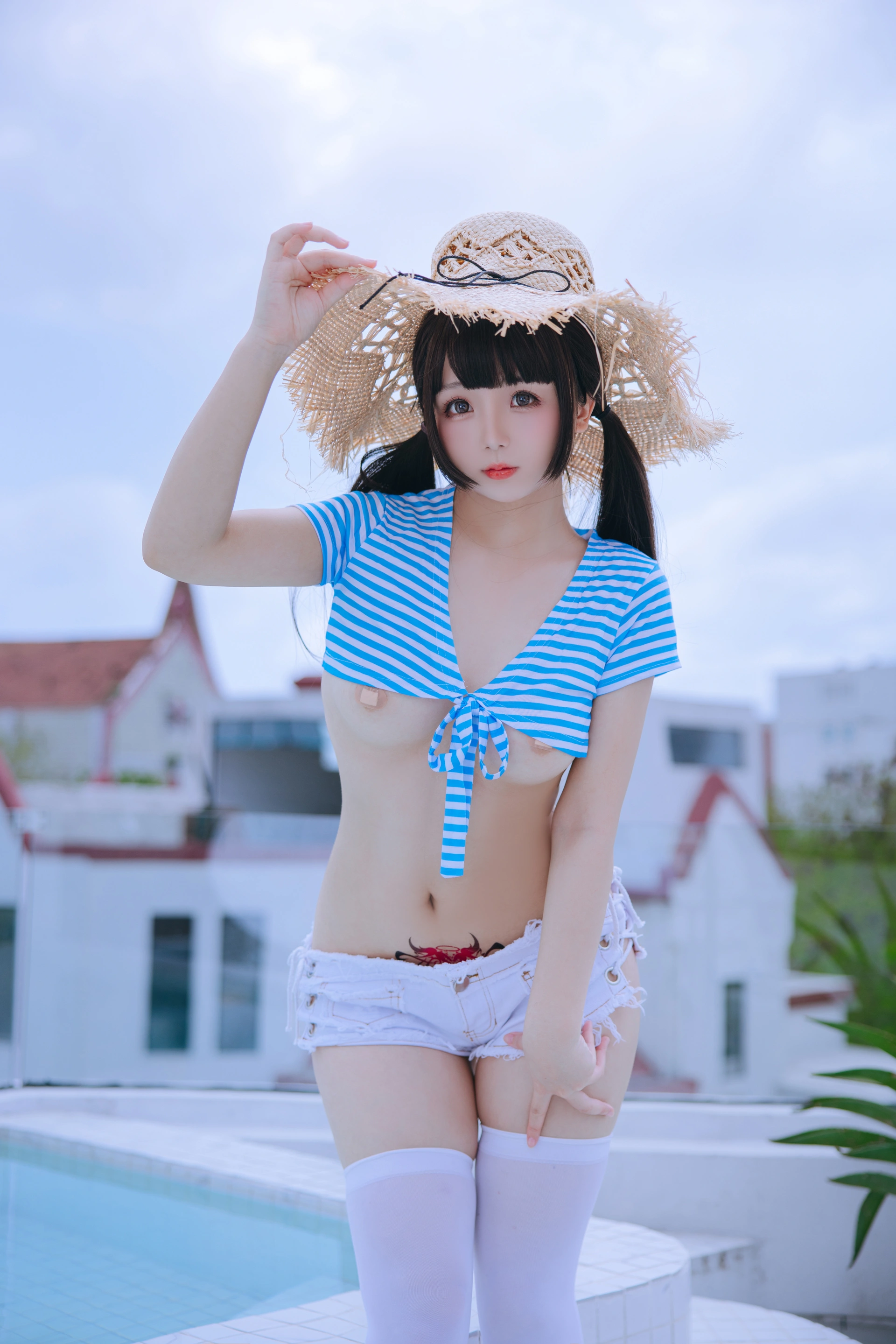 日奈娇 NO.137 蓝白条 3