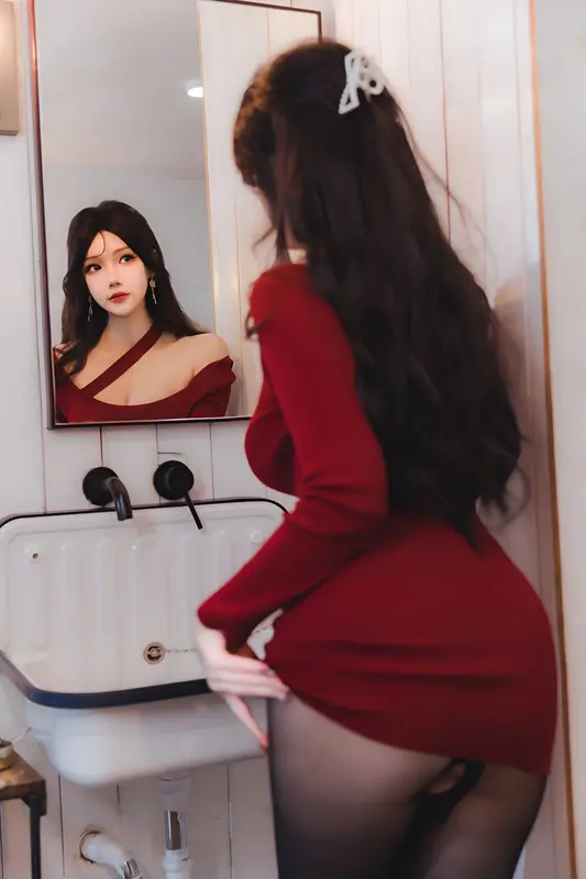 雪晴Astra – NO.086 红裙黑丝小娇妻 6